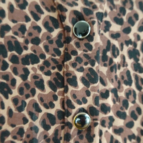 Talbots Leopard Print Dress Plus Size 3X Belted Long Sleeve Career Wear Party - Picture 7 of 9